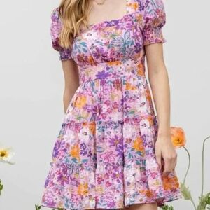 Floral Puff Sleeve Dress